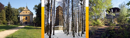 Kostel sv. Barbory - Rozhledna Háj - Městské skály